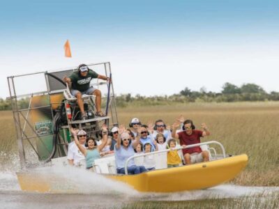 Homestead: Everglades Alligator Farm Entry and Airboat Ride - From boat to farm: feeding demos and the alligator handling shows