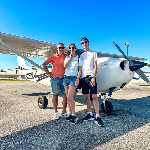 Miami Beach: South Beach Private Airplane Tour with Drinks - What happens on the ground: safety briefing, waivers, and drinks