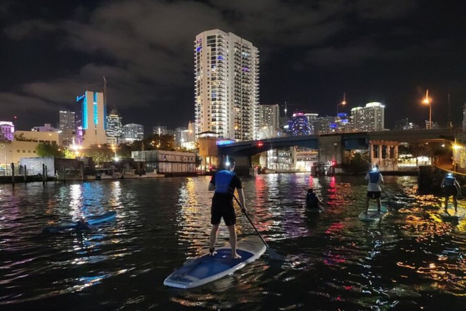 Miami: City Lights SUP or Kayak Night Tour - Meet-and-Greet First: Instructions, Gear, and Group Energy
