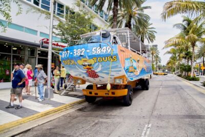 Miami: Duck Tour of Miami and South Beach - South Beach by land: Art Deco stops and celebrity-style stories