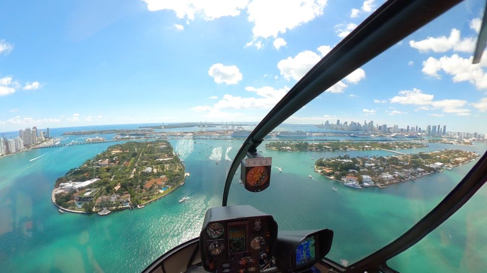 Miami: South Beach, Downtown & Islands Helicopter Tour - Miami Port, Cruise Ships, and the Seaside Industry View