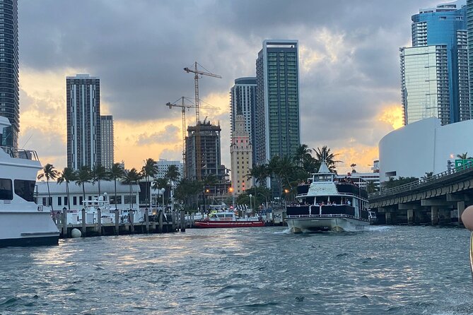 Sunset Cruise of Biscayne Bay Millionaire Homes & Cash Bar - The yacht experience: two levels, restrooms, and a cash bar